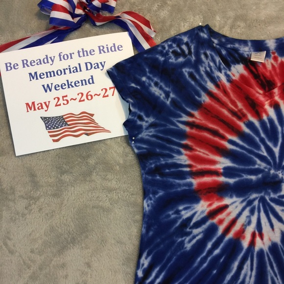 Red, White & Blue Tie-dye Tee - Picture 3 of 6